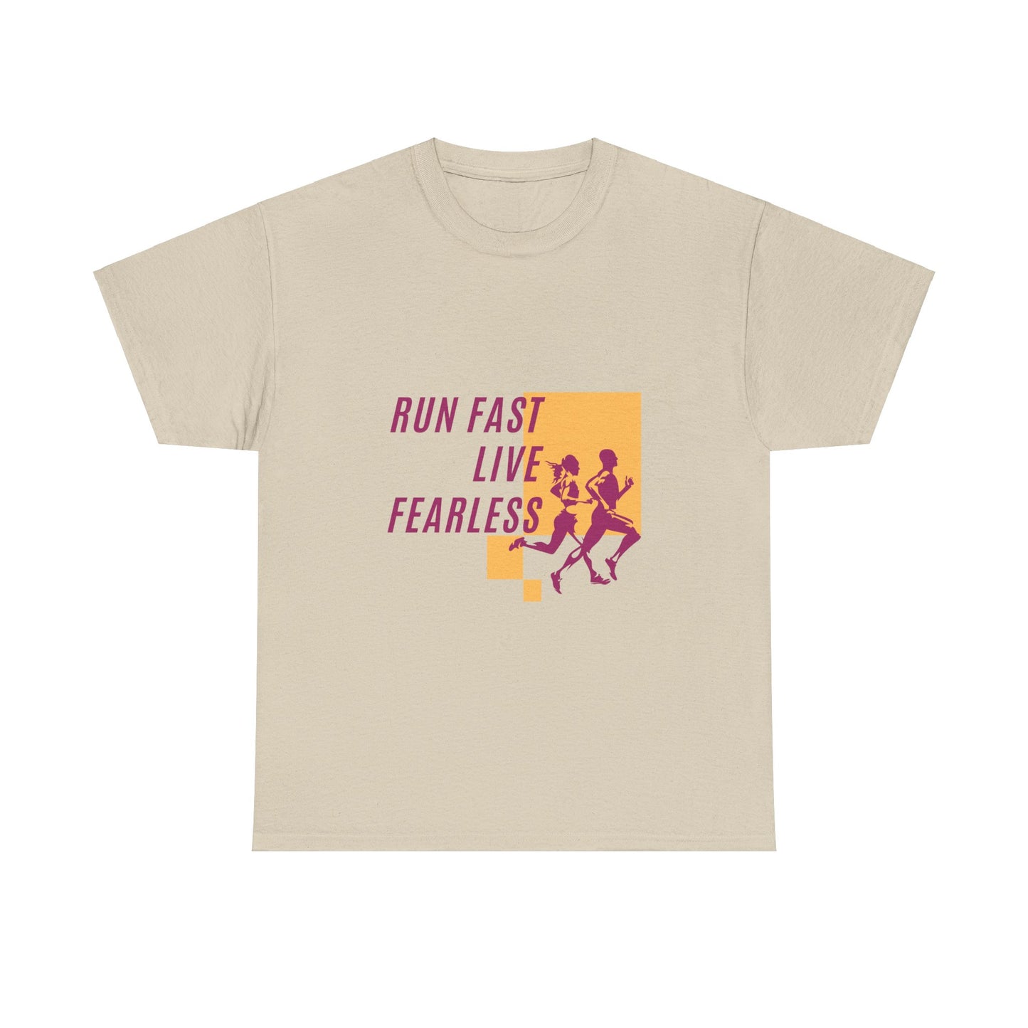 Unisex Heavy Cotton Tee - Run Fast, Live Fearless