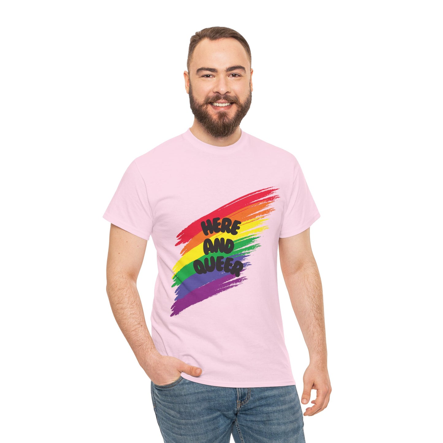 Unisex Heavy Cotton Tee - Here And Queer