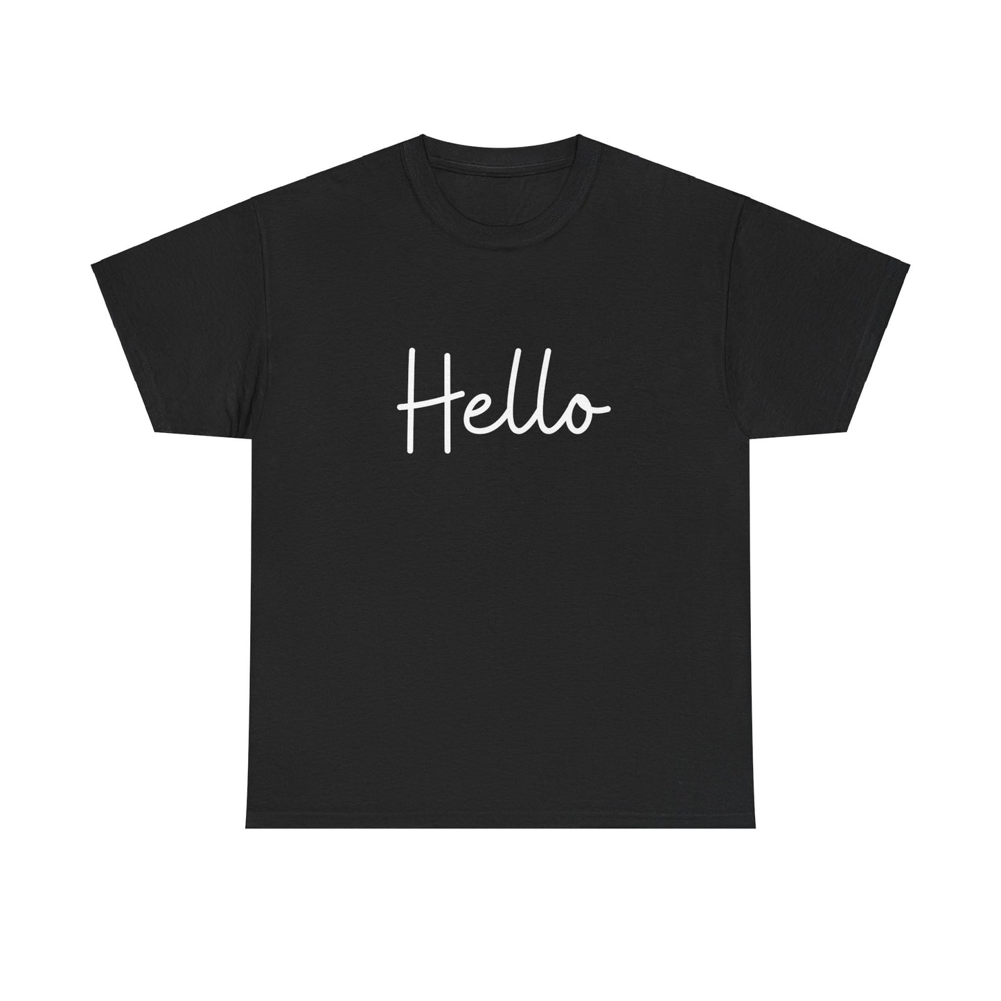 "Hello" (English Greeting) Unisex Heavy Cotton Tee