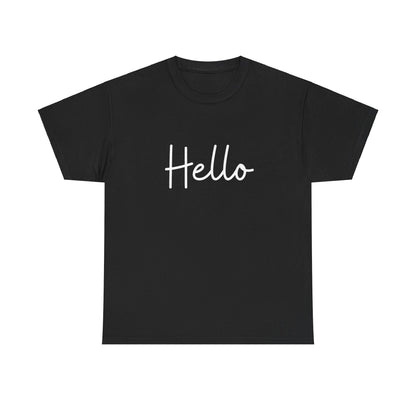 "Hello" (English Greeting) Unisex Heavy Cotton Tee