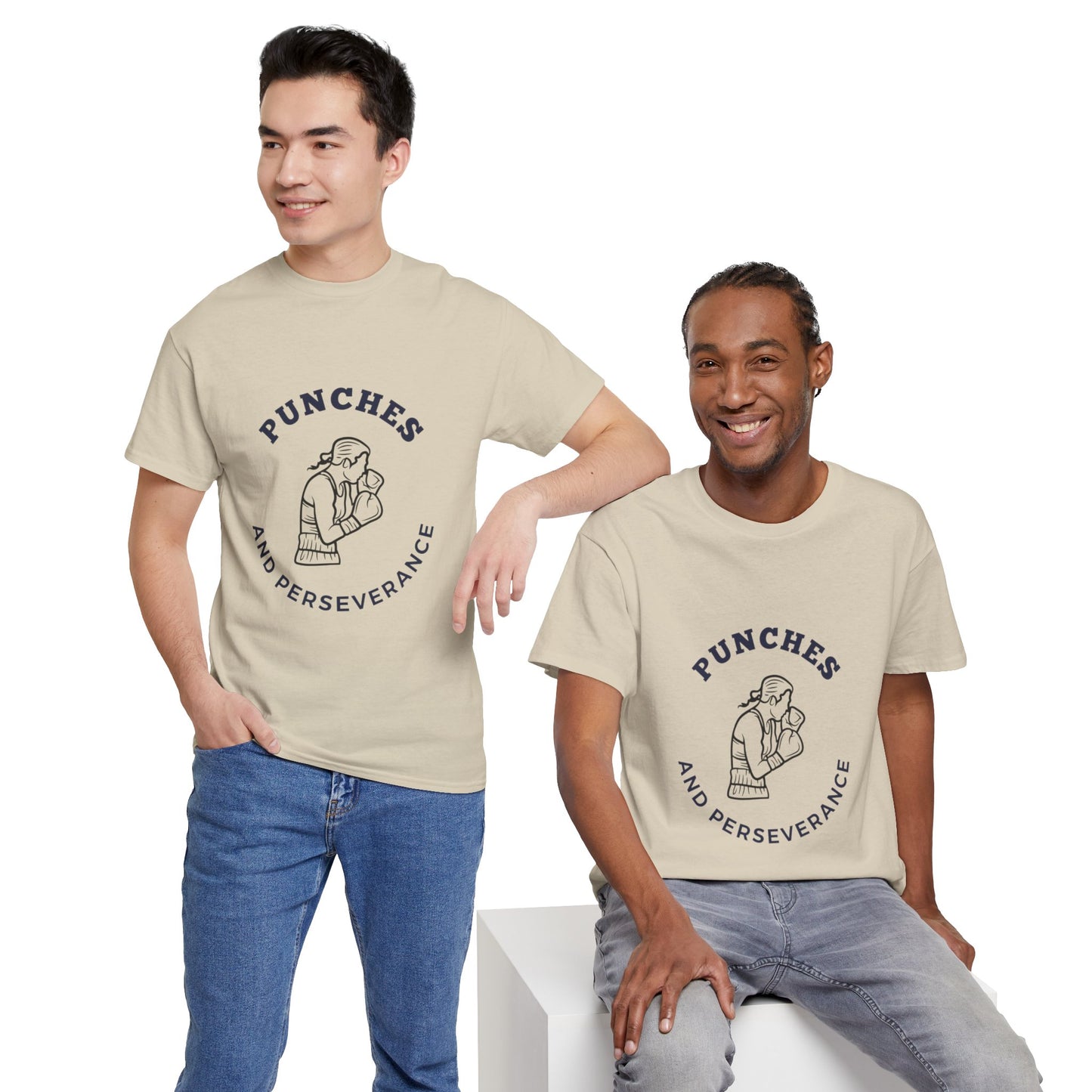 Unisex Heavy Cotton Tee - Punches And Perseverance Woman