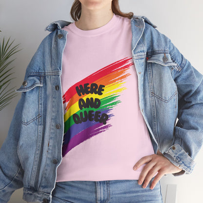 Unisex Heavy Cotton Tee - Here And Queer