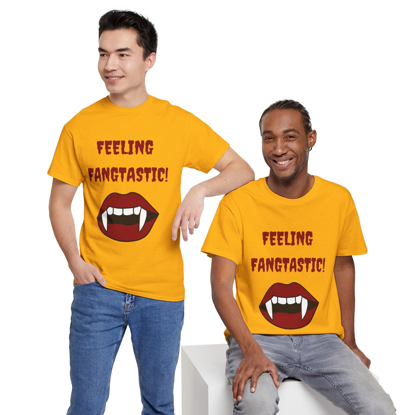 Unisex Heavy Cotton Tee - Feeling Fangtastic