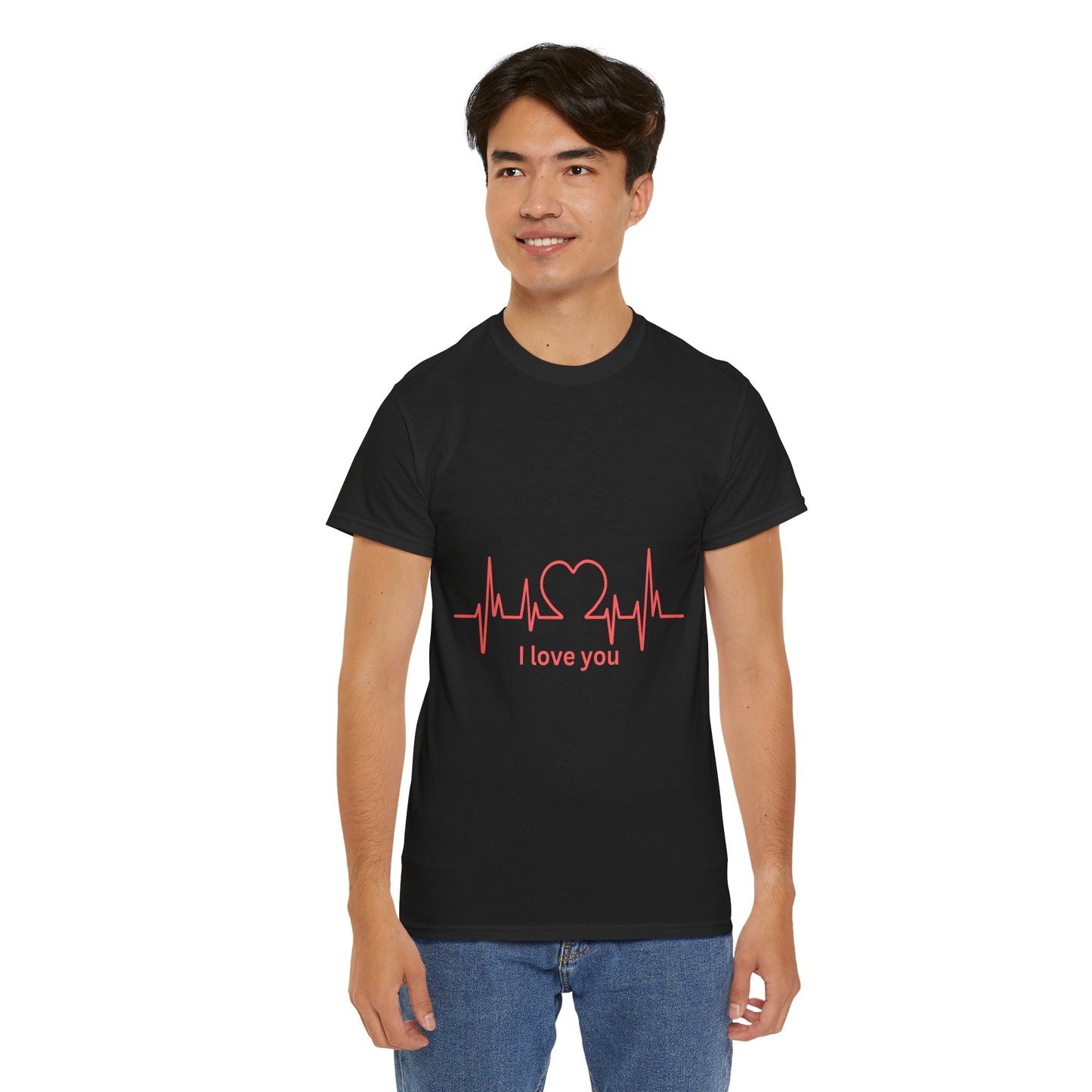 I Love You Heart Beat Unisex Tee