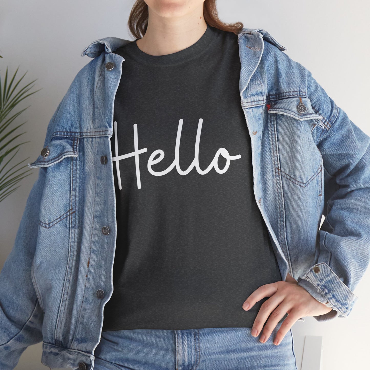 "Hello" & "Goodbye" (English Greetings) Unisex Heavy Cotton Tee