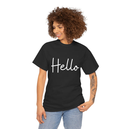 "Hello" & "Goodbye" (English Greetings) Unisex Heavy Cotton Tee