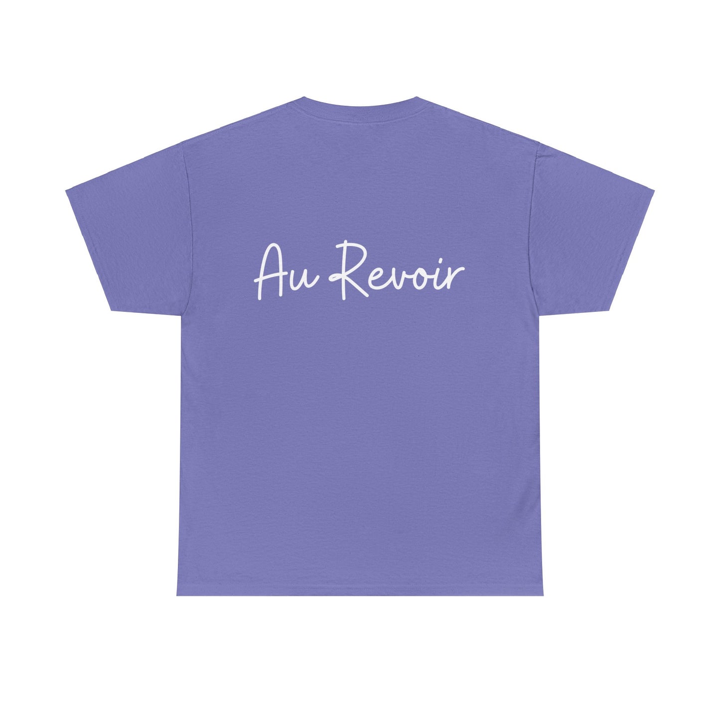 "Bonjour" & "Au Revoir" (French Greetings) Unisex Heavy Cotton Tee