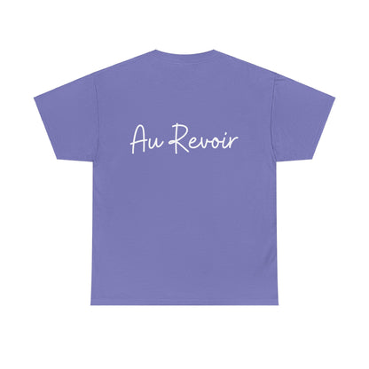 "Bonjour" & "Au Revoir" (French Greetings) Unisex Heavy Cotton Tee