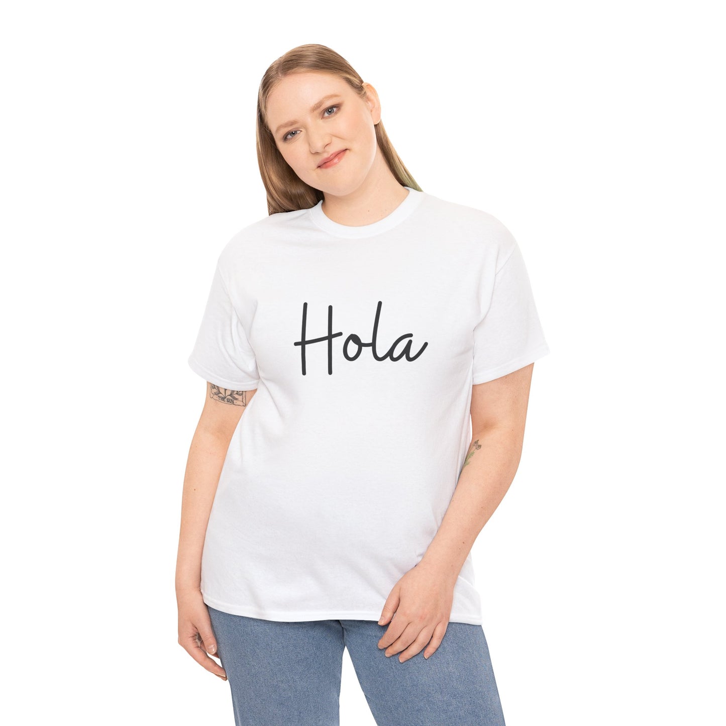 "Hola" & "Hasta Luego" (Spanish Greetings) Unisex Heavy Cotton Tee