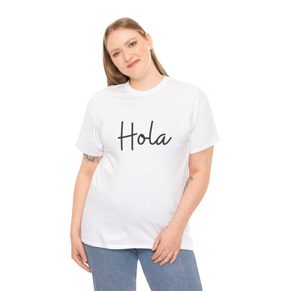 "Hola" & "Hasta Luego" (Spanish Greetings) Unisex Heavy Cotton Tee