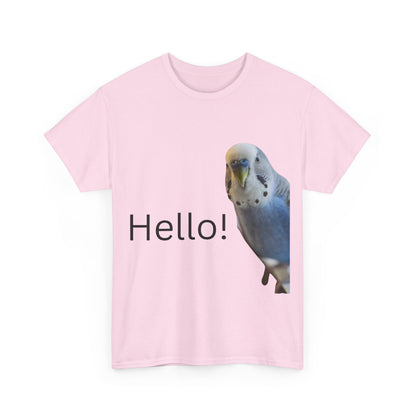 Budgie Hello Cotton T-Shirt