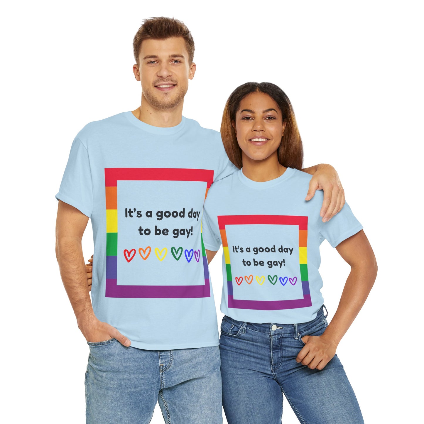 Unisex Heavy Cotton Tee - Good Day To Be Gay