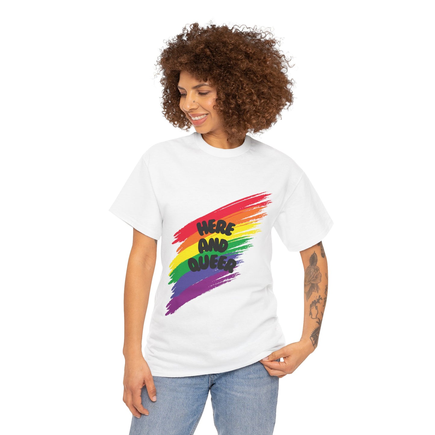 Unisex Heavy Cotton Tee - Here And Queer