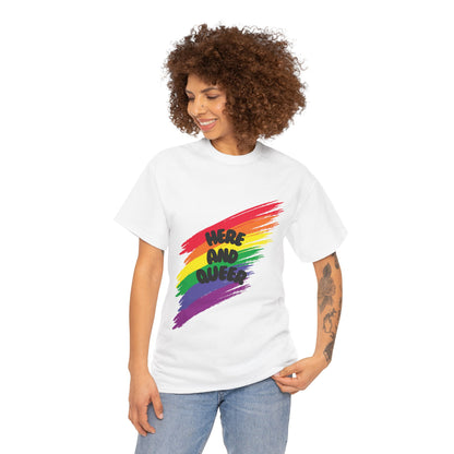 Unisex Heavy Cotton Tee - Here And Queer