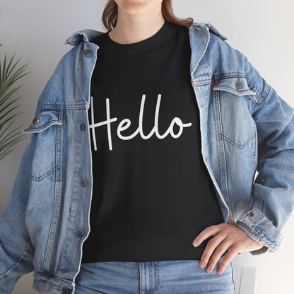 "Hello" & "Goodbye" (English Greetings) Unisex Heavy Cotton Tee