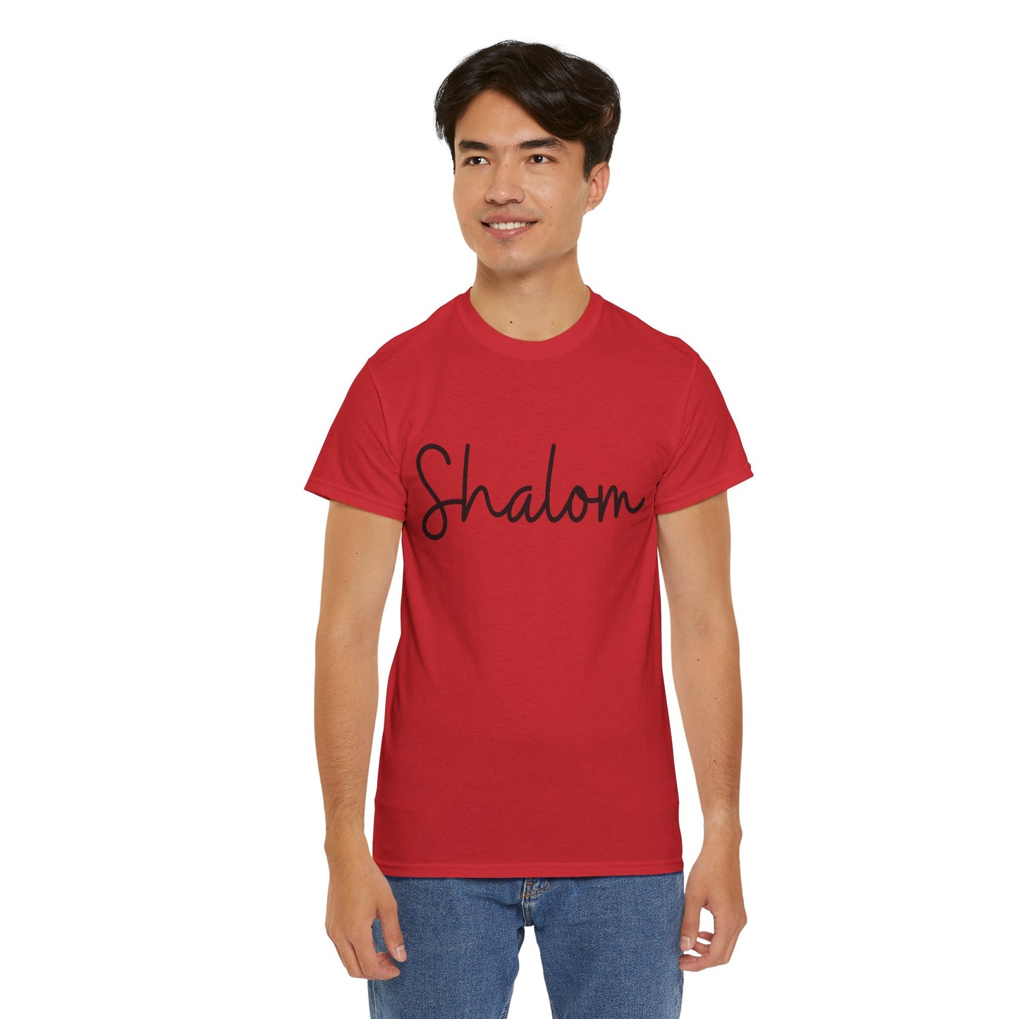 "Shalom" (Hebrew Greeting) Unisex Heavy Cotton Tee