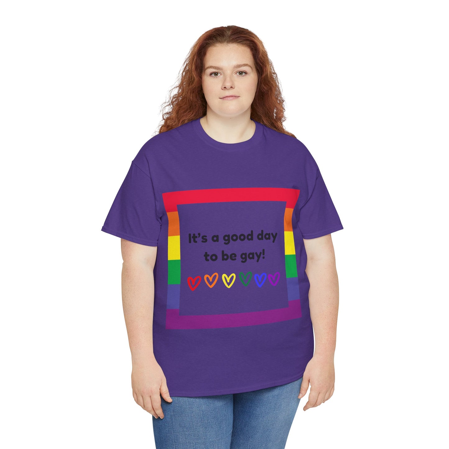 Unisex Heavy Cotton Tee - Good Day To Be Gay