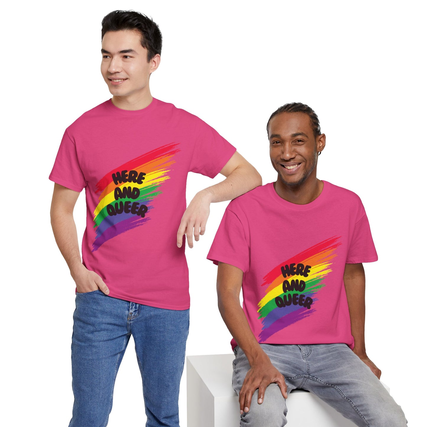 Unisex Heavy Cotton Tee - Here And Queer