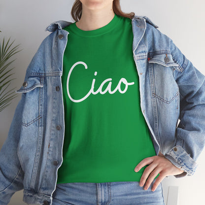 "Ciao" & "Arrivederci" (Italian Greetings) Unisex Heavy Cotton Tee