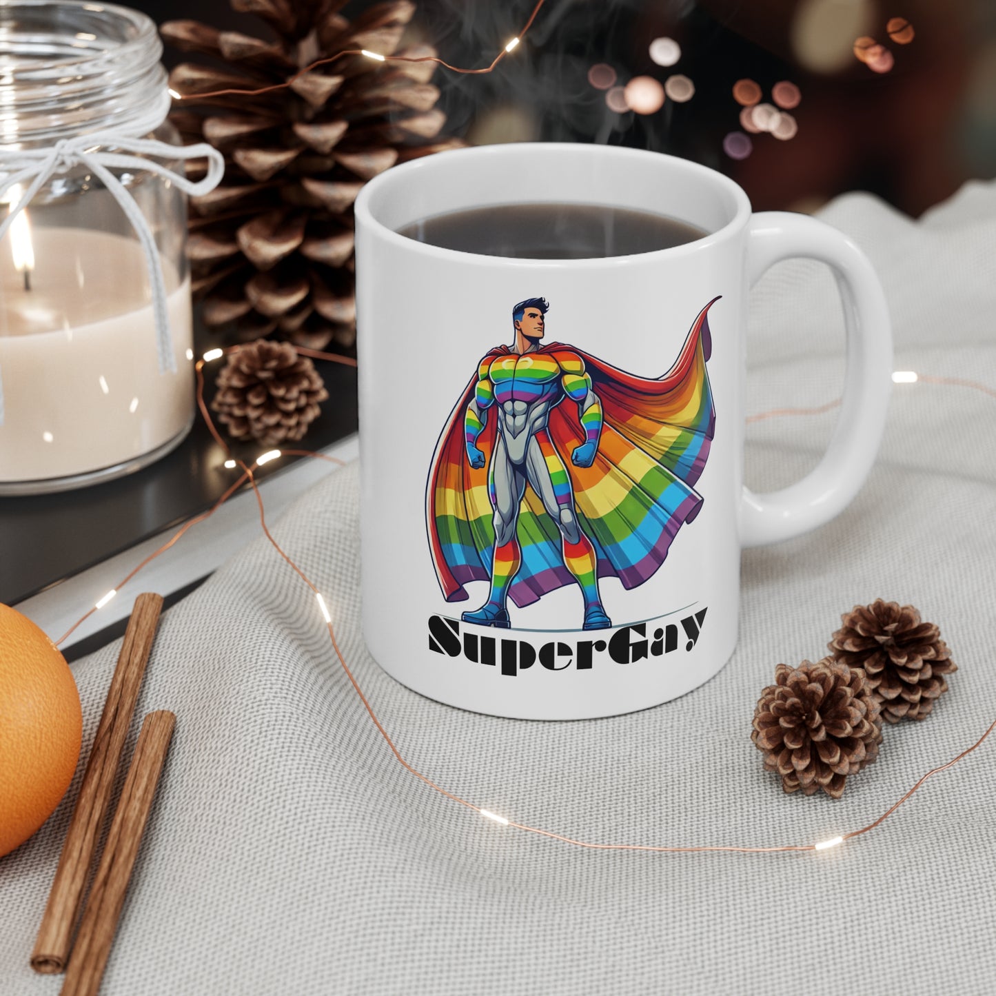 Super Gay Super Hero Mug 1