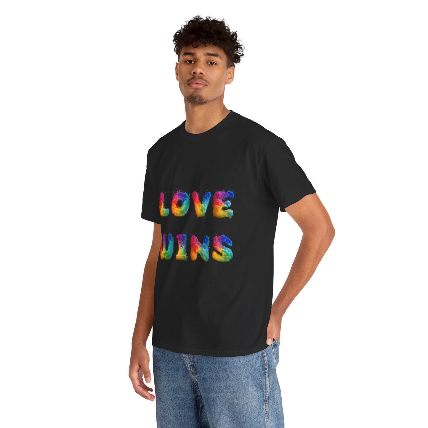 Unisex Heavy Cotton Tee - Love Wins Burst