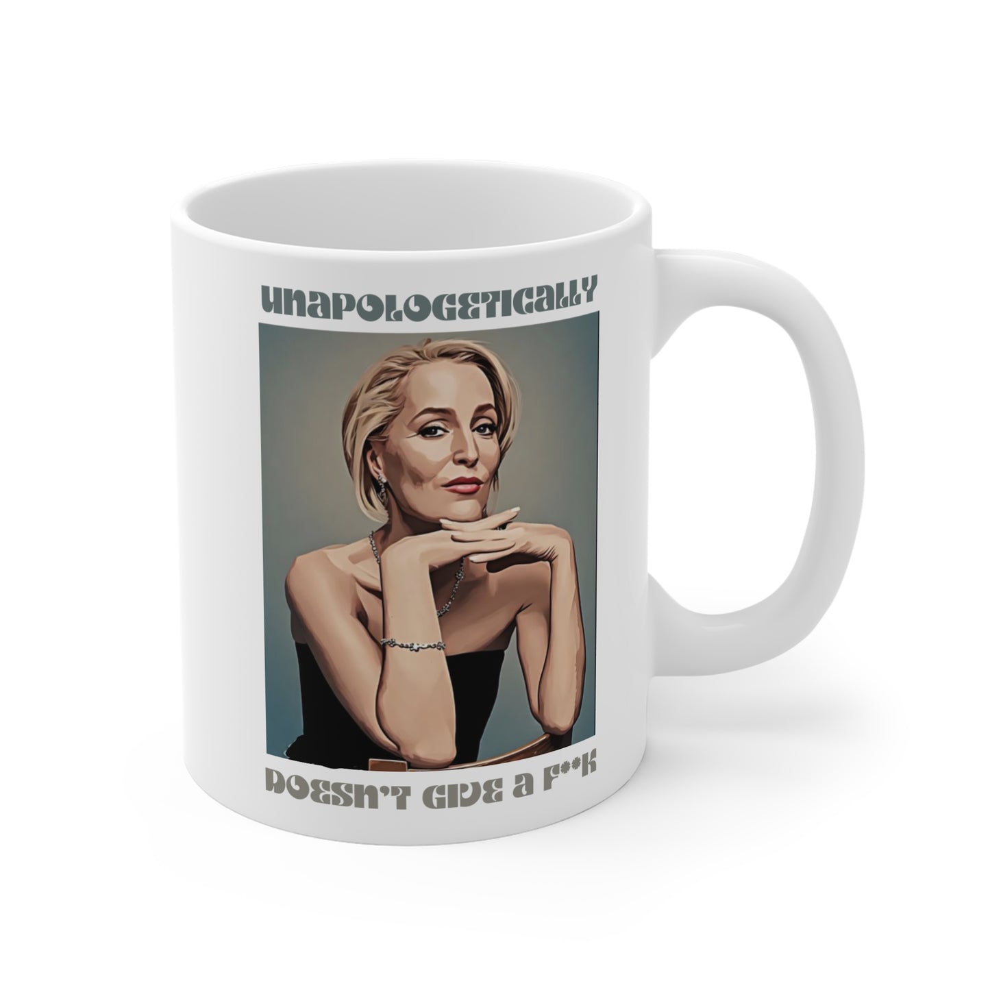 Unapologetically Doesn't Give a F**k -  Cartoon Style Design Mug