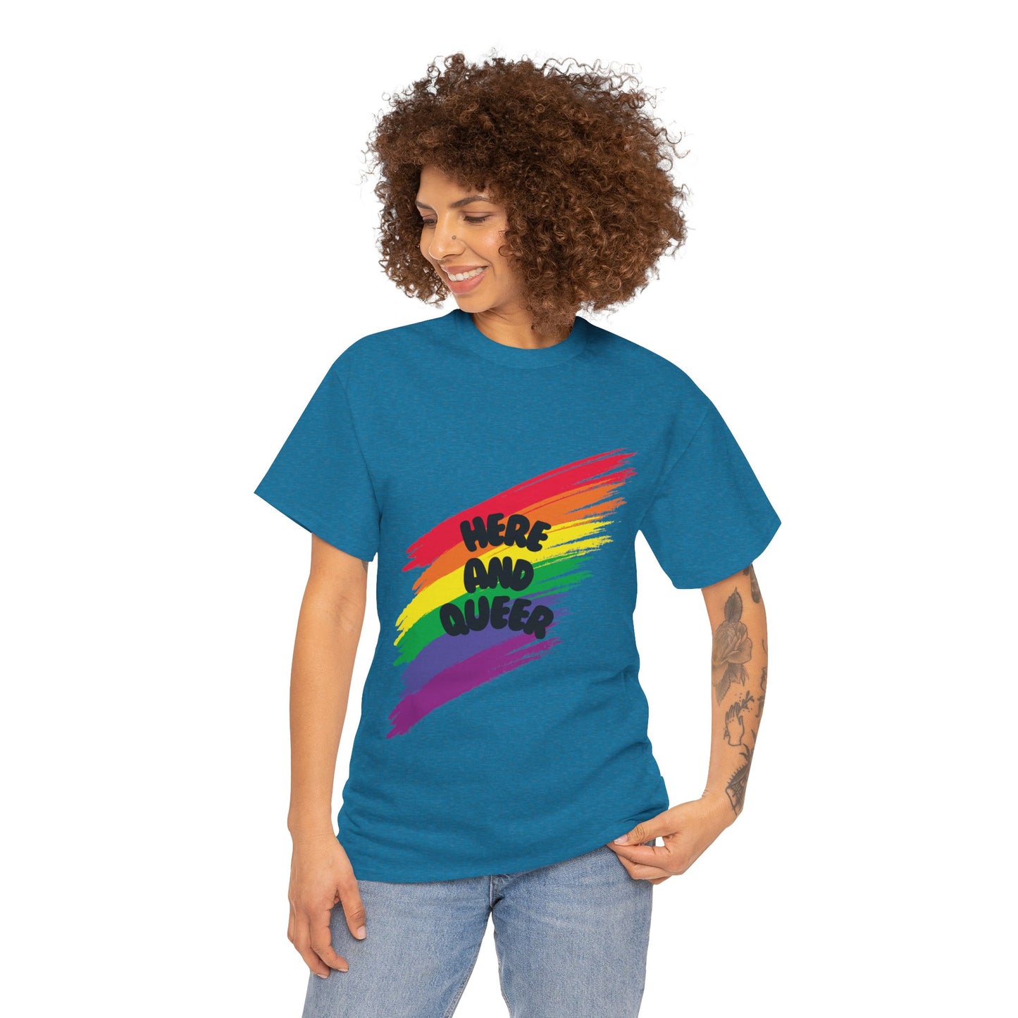 Unisex Heavy Cotton Tee - Here And Queer