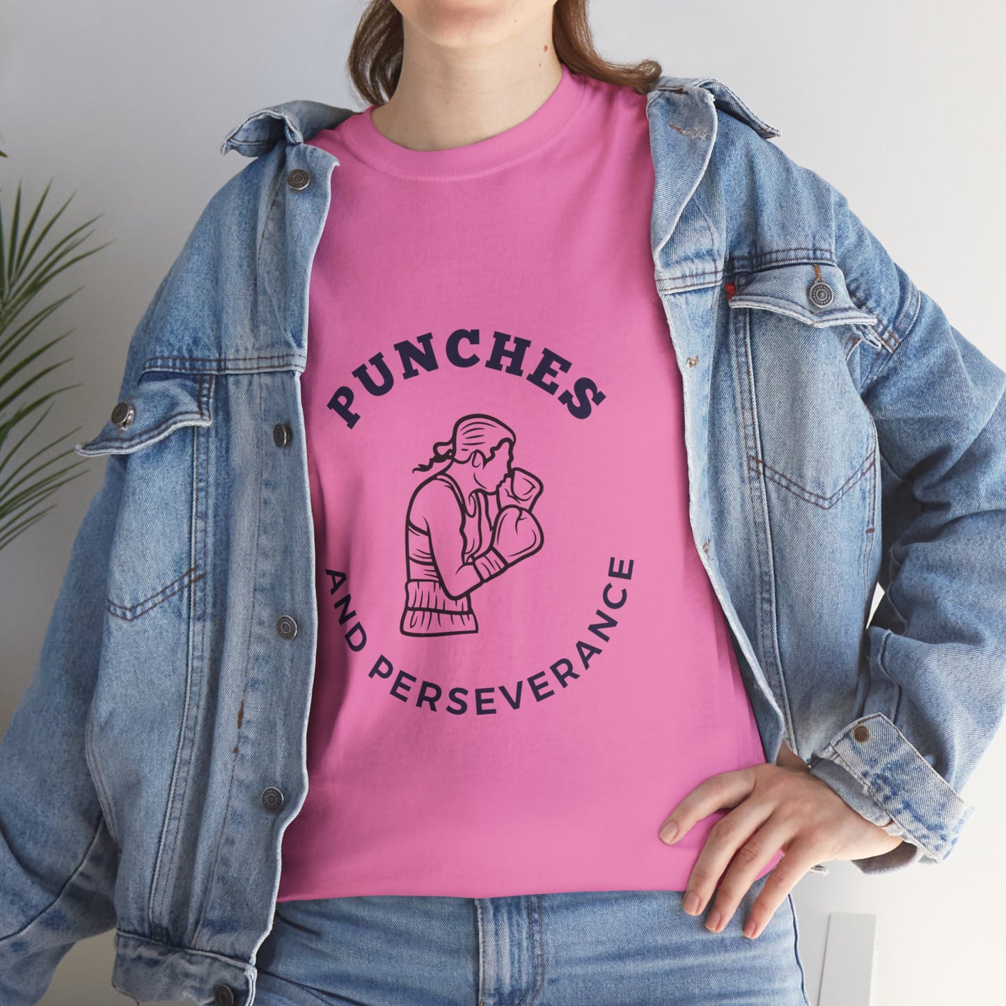 Unisex Heavy Cotton Tee - Punches And Perseverance Woman