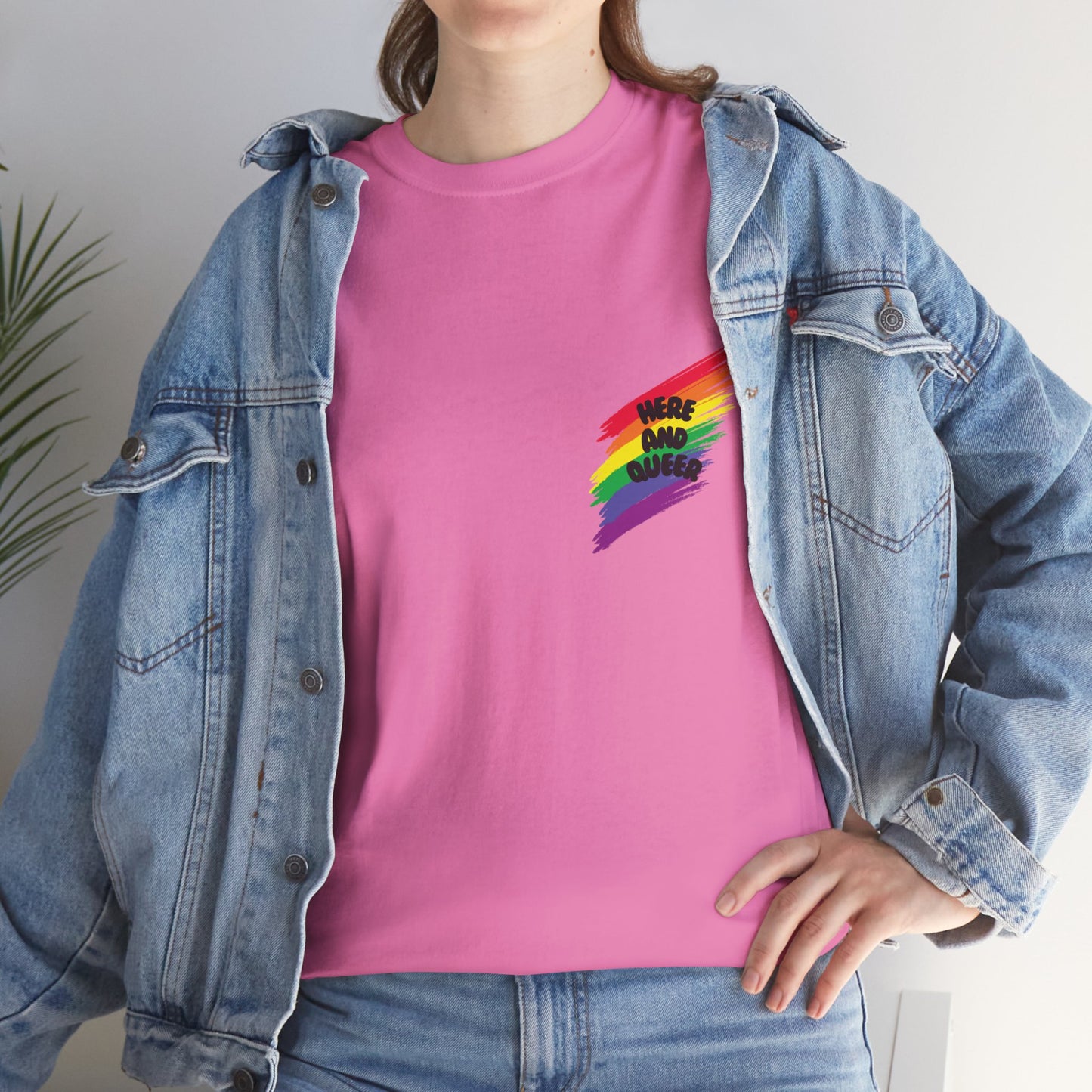 Unisex Heavy Cotton Tee - Here And Queer Mini