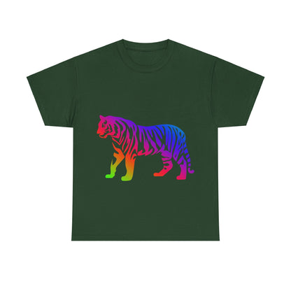 Vibrant, rainbow, colourful tiger. Ideal for any animal or wildlife lover.  T-SHIRT