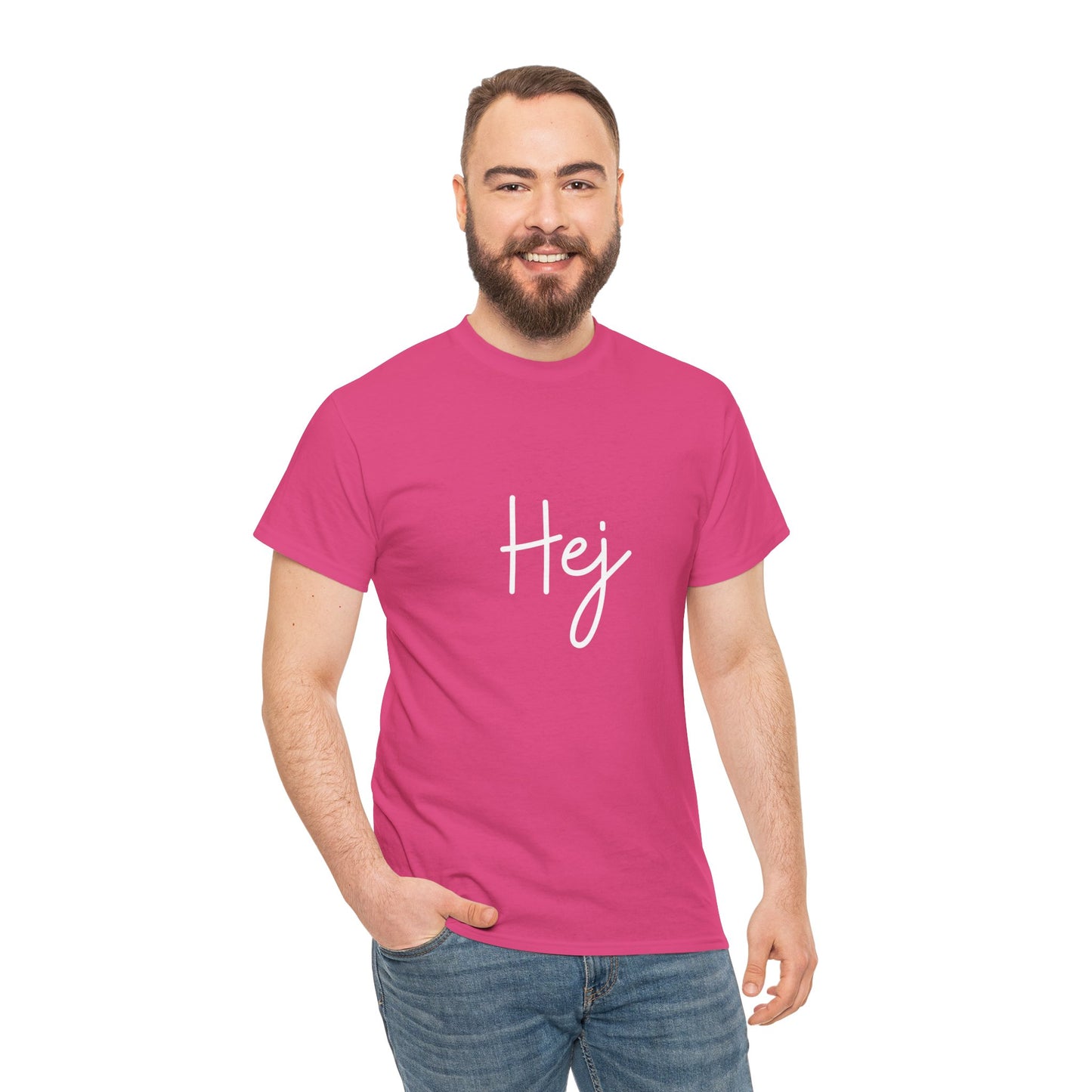 "Hej" & "Farvel" (Danish Greetings) Unisex Heavy Cotton Tee