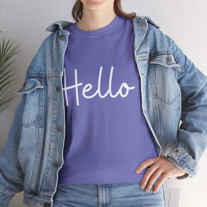 "Hello" & "Goodbye" (English Greetings) Unisex Heavy Cotton Tee