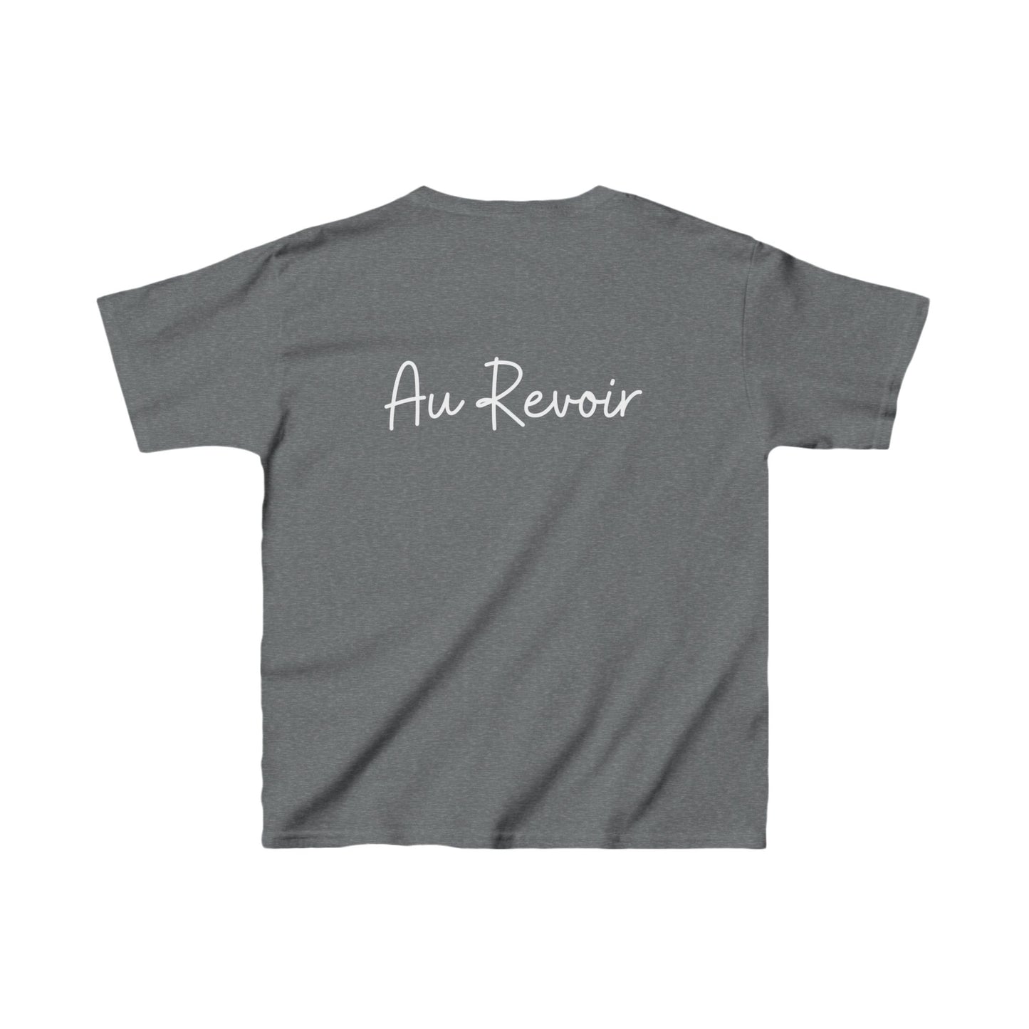 "Bonjour" & "Au Revoir" (French Greetings) Kids Heavy Cotton™ Tee