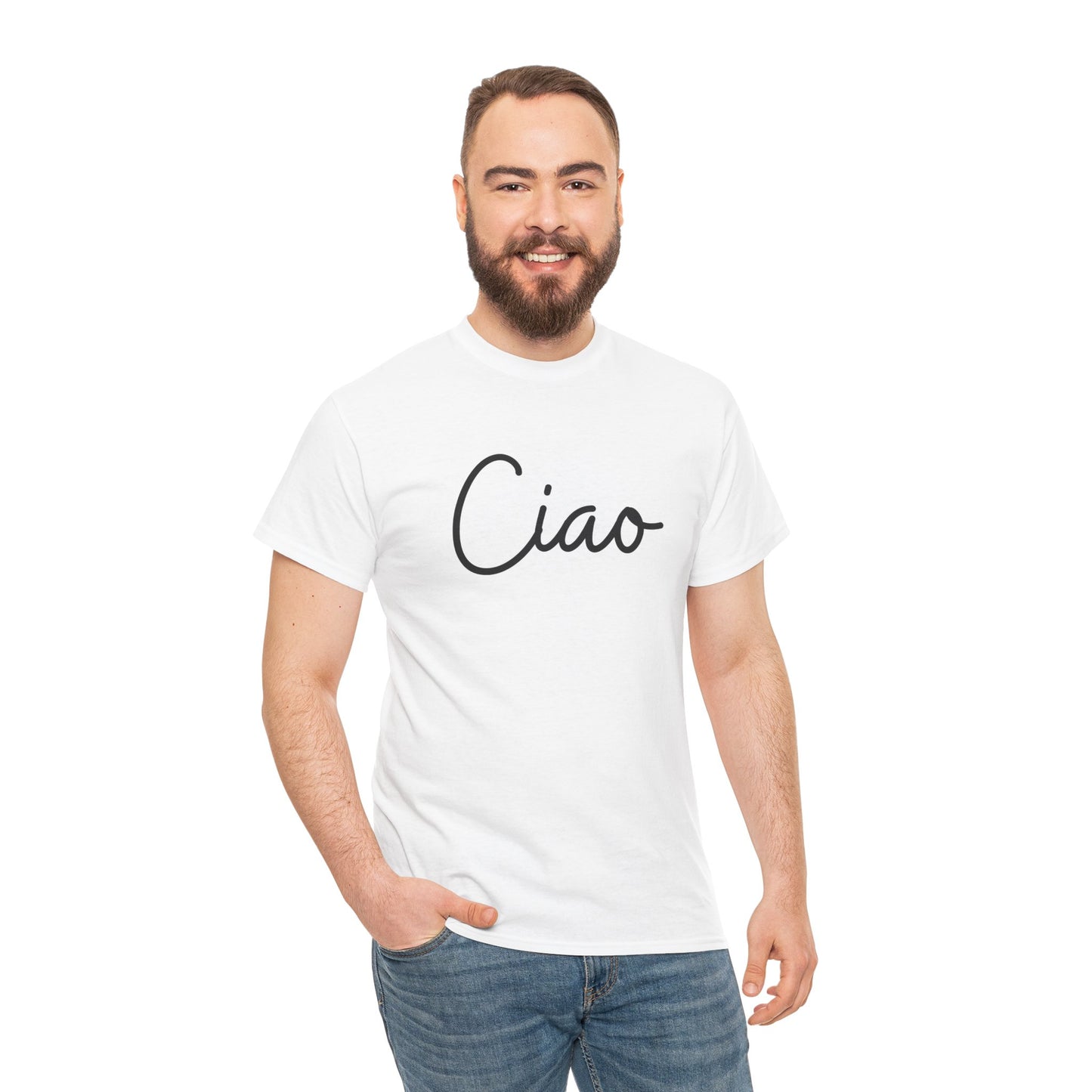 "Ciao" (Italian Greetings) Unisex Heavy Cotton Tee