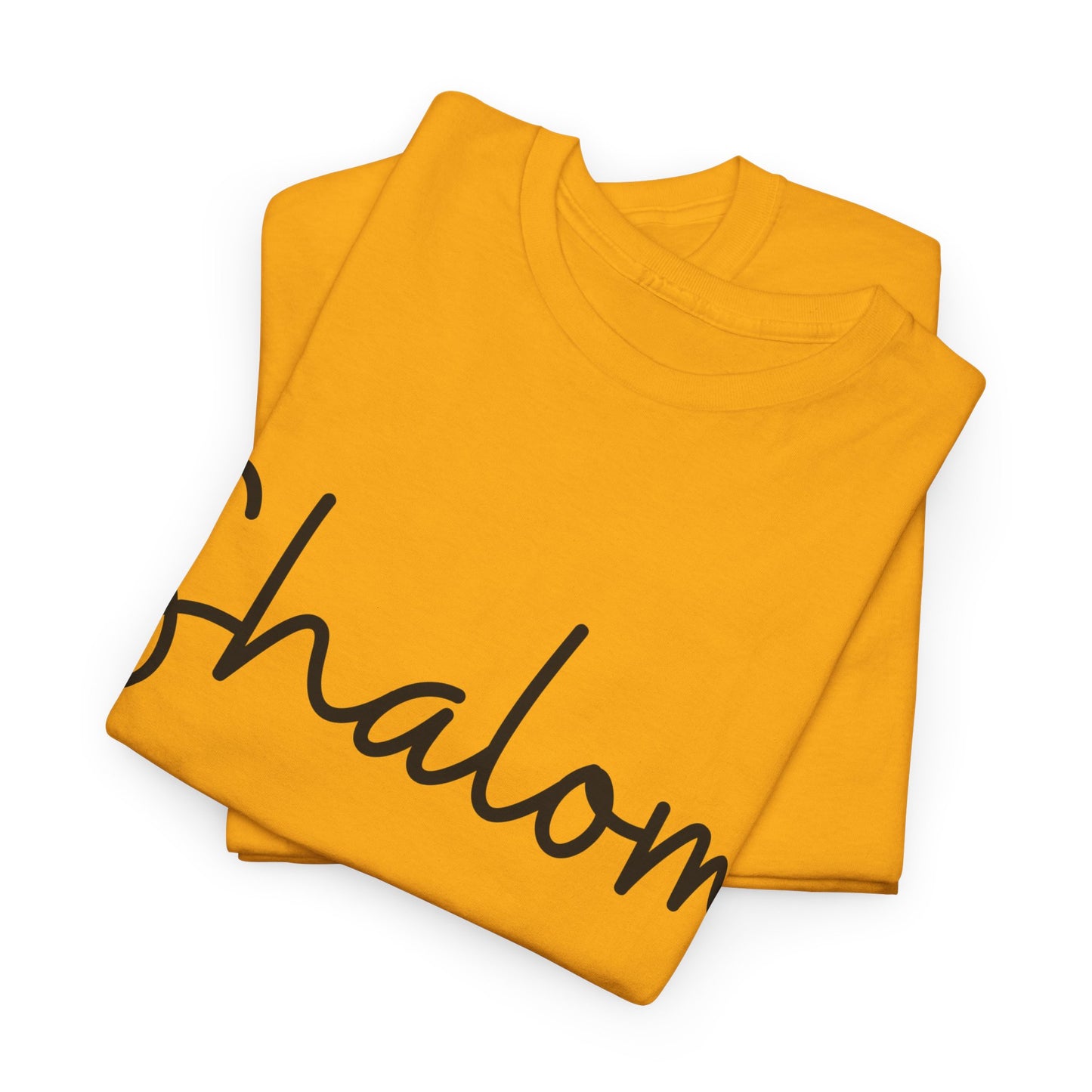 "Shalom" (Hebrew Greeting) Unisex Heavy Cotton Tee