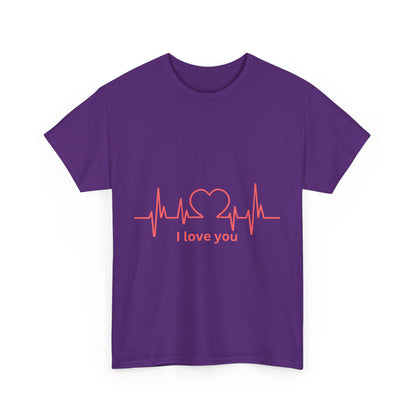 I Love You Heart Beat Unisex Tee