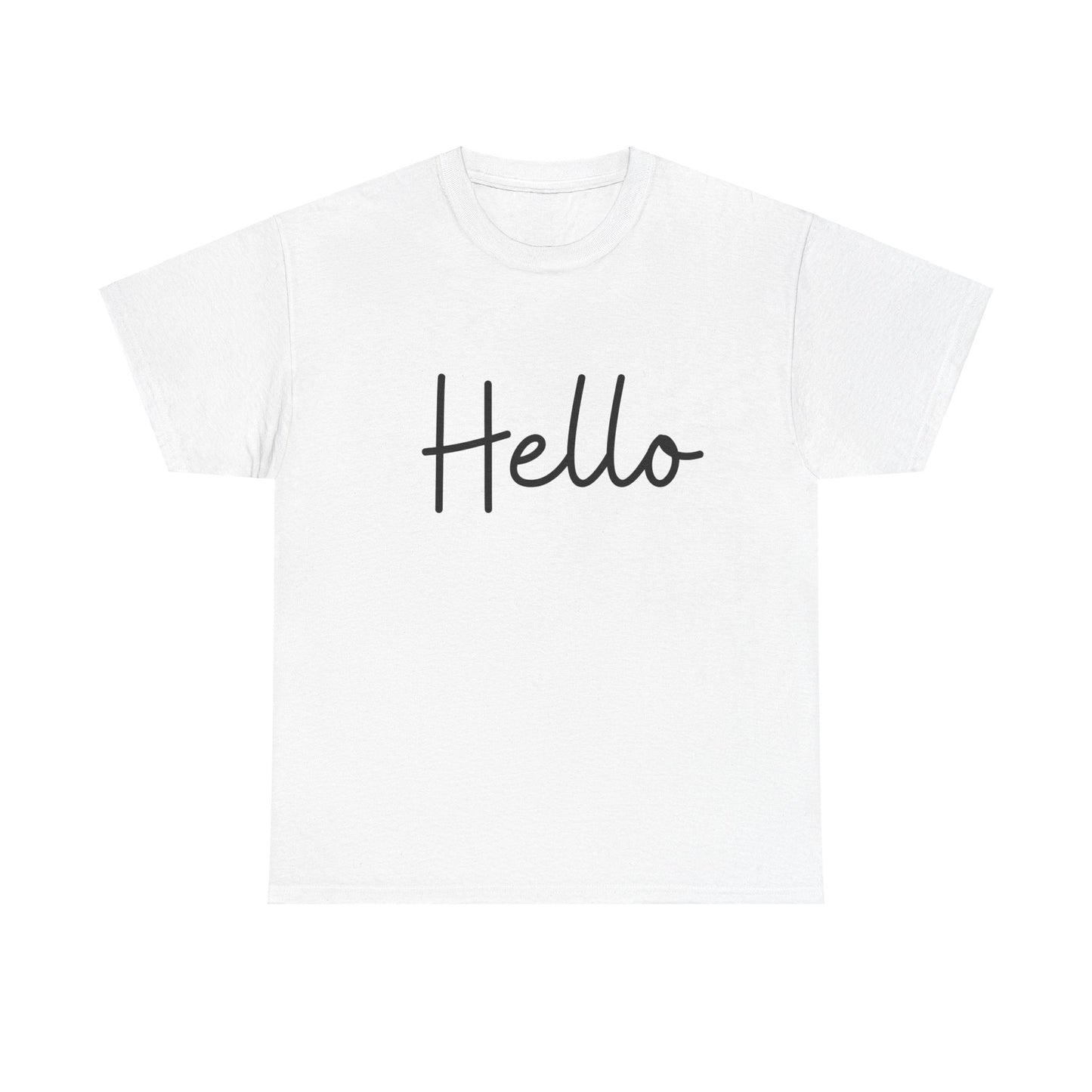 "Hello" (English Greeting) Unisex Heavy Cotton Tee