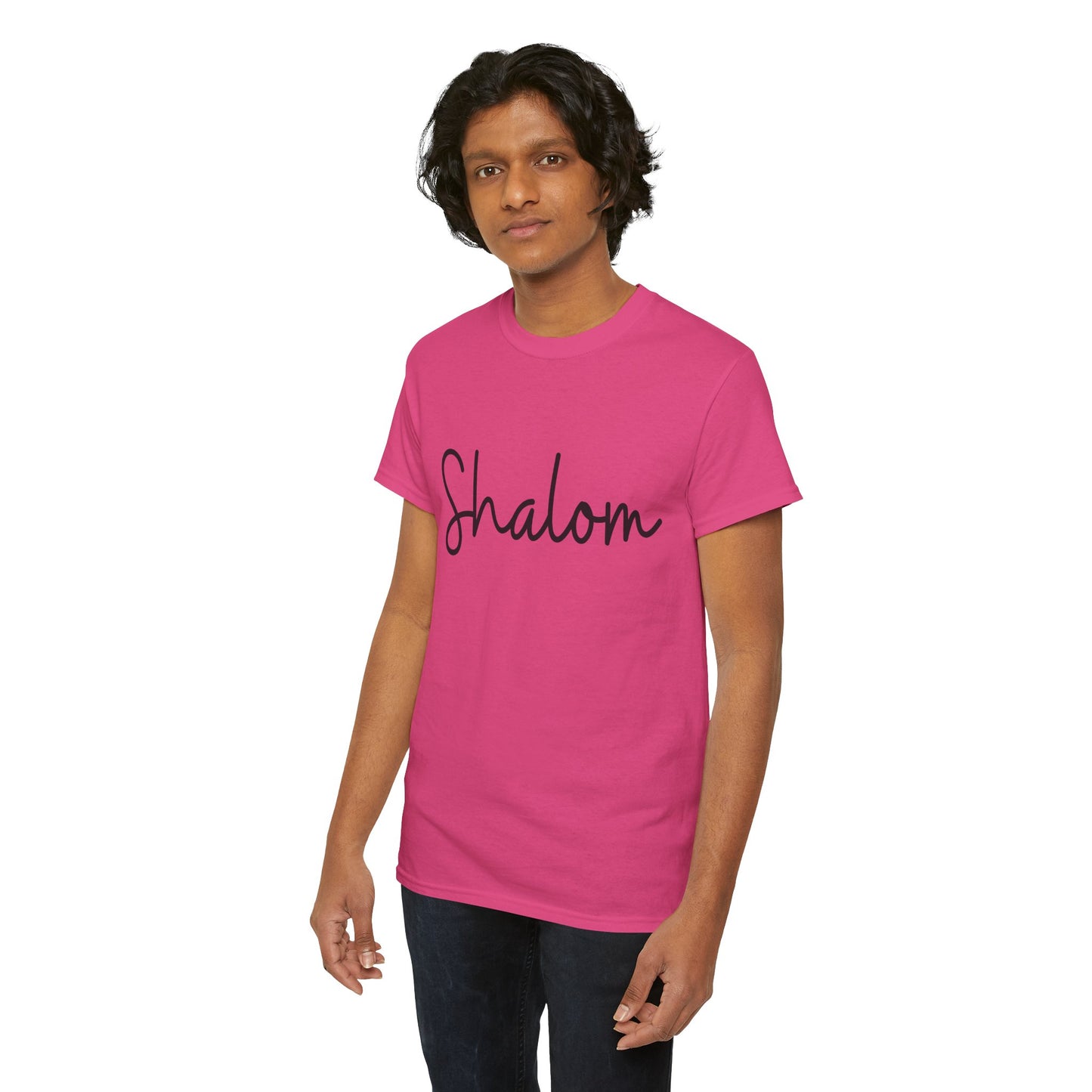 "Shalom" (Hebrew Greeting) Unisex Heavy Cotton Tee