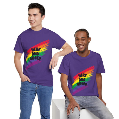 Unisex Heavy Cotton Tee - Here And Queer