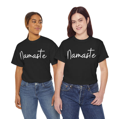 "Namaste" & "Namaste" (Hindi Greetings) Unisex Heavy Cotton Tee