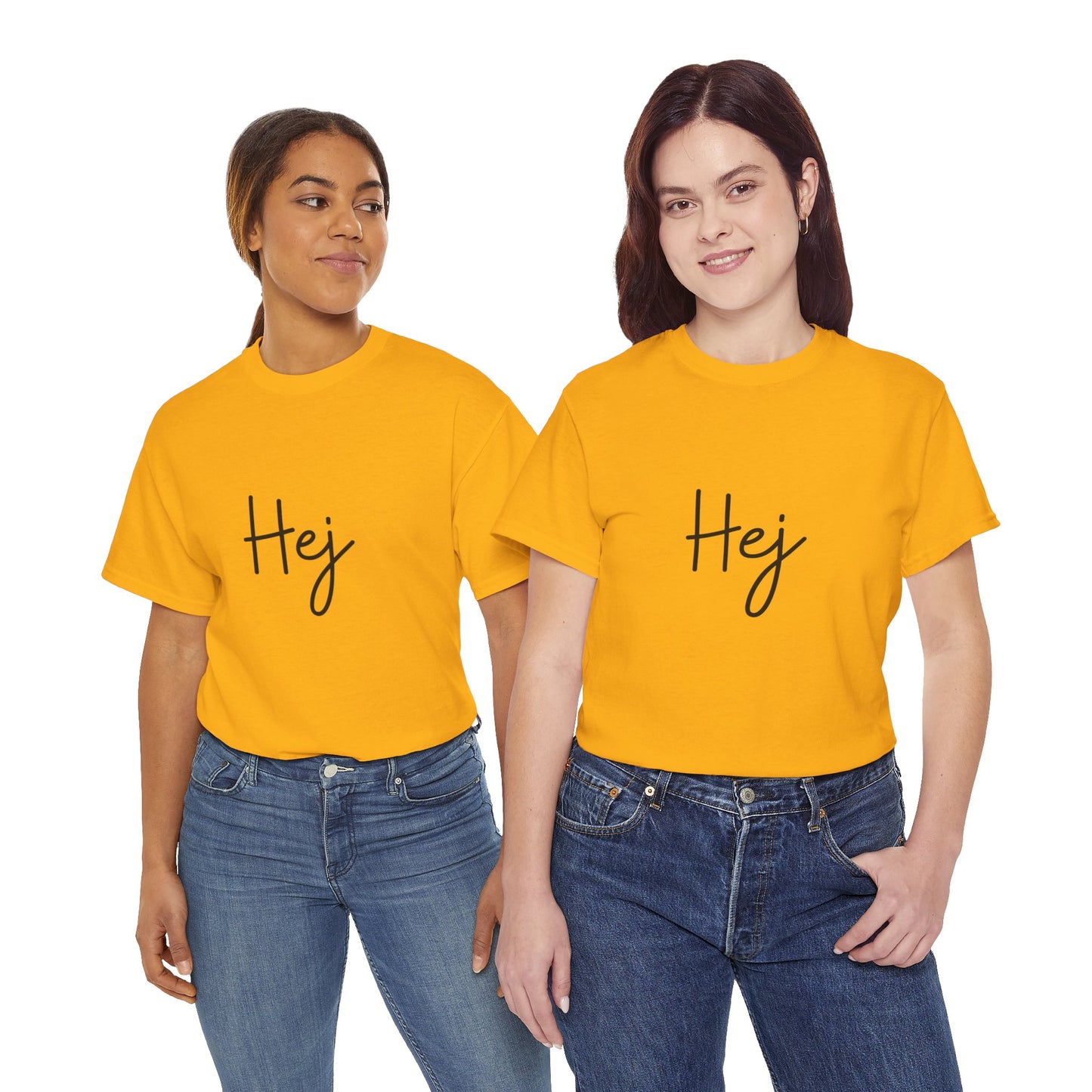 "Hej" (Danish Greeting) Unisex Heavy Cotton Tee