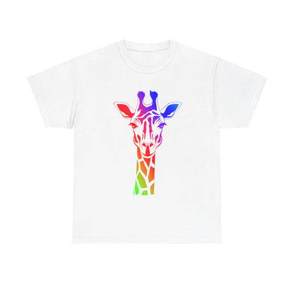 vibrant animal lover t-shirt with colourful rainbow gecko outline. Great for as a gift. Great for wildlife adventures.