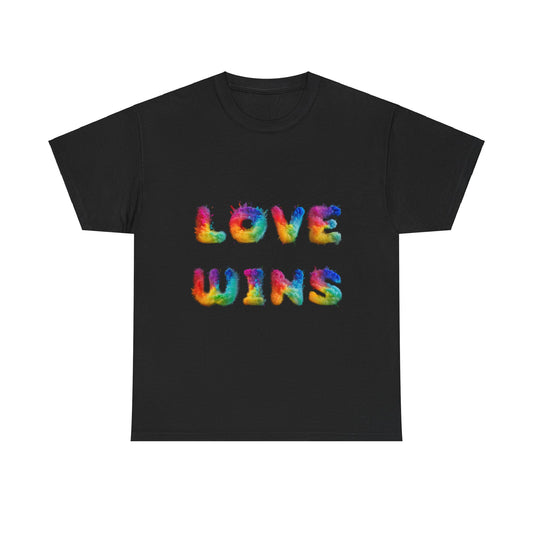 Unisex Heavy Cotton Tee - Love Wins Burst