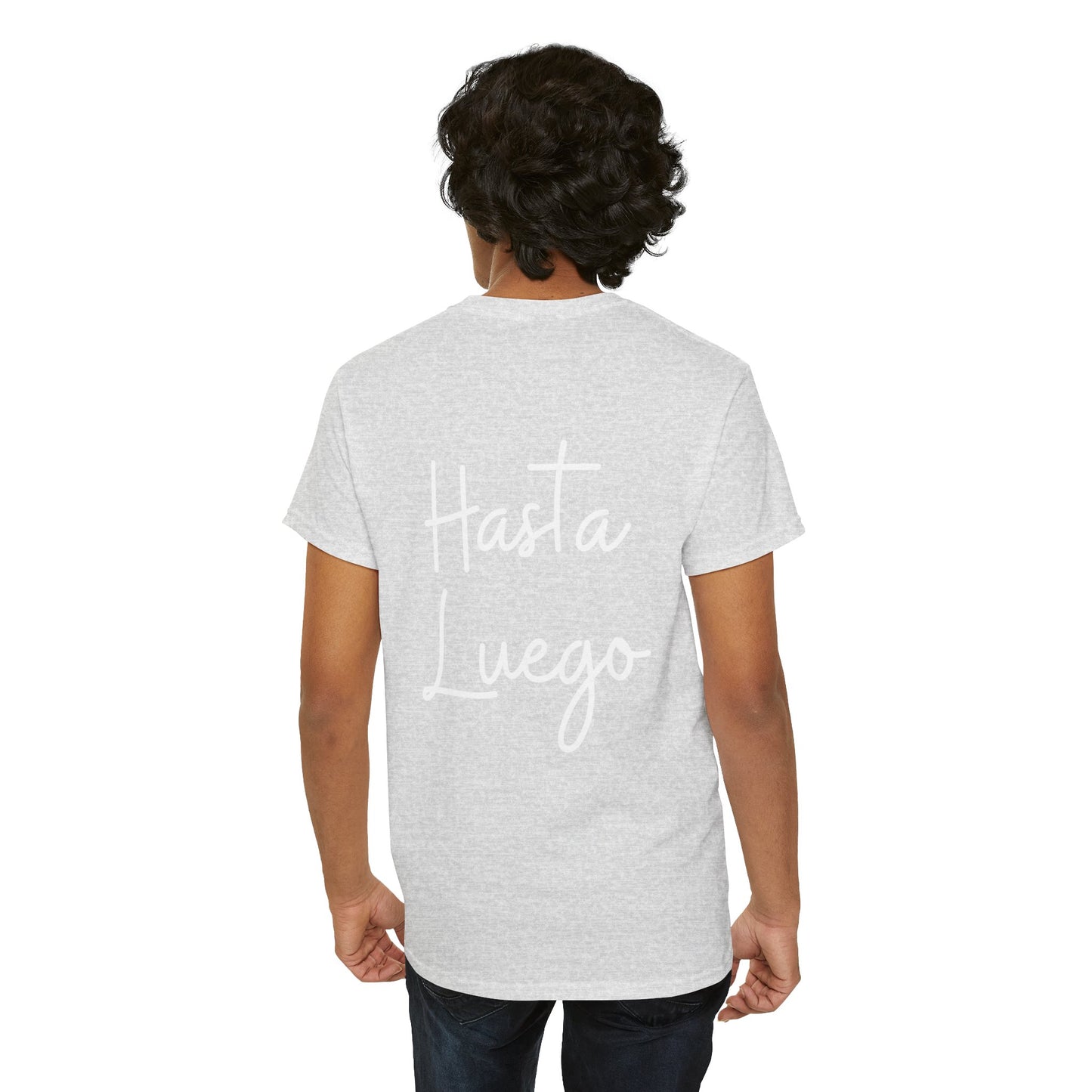 "Hola" & "Hasta Luego" (Spanish Greetings) Unisex Heavy Cotton Tee