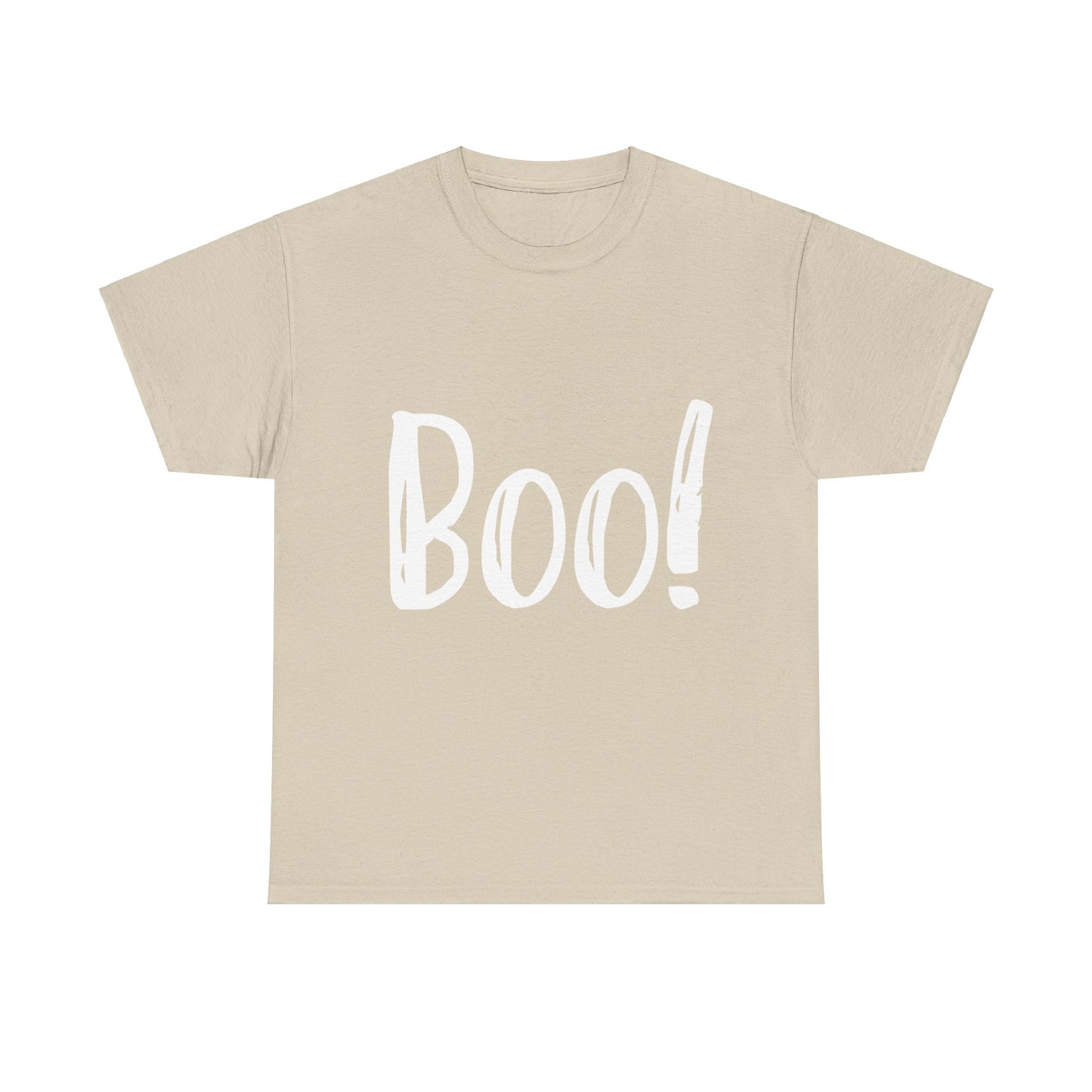 Unisex Heavy Cotton Tee - Boo White Print