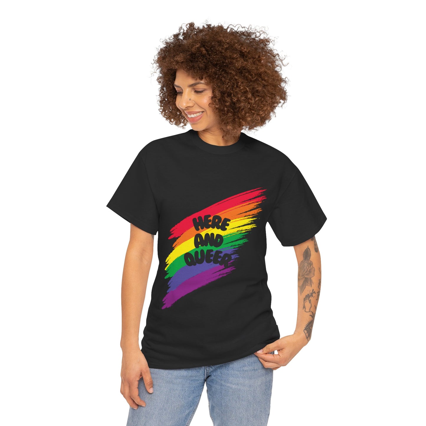 Unisex Heavy Cotton Tee - Here And Queer