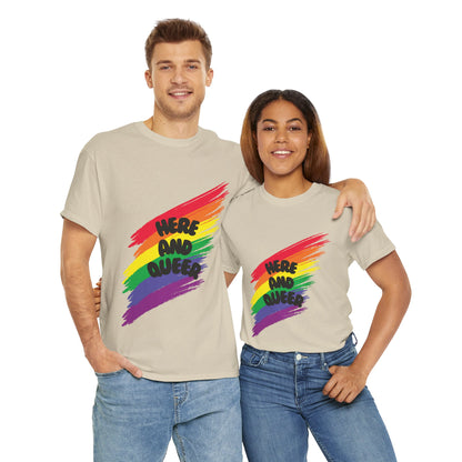 Unisex Heavy Cotton Tee - Here And Queer