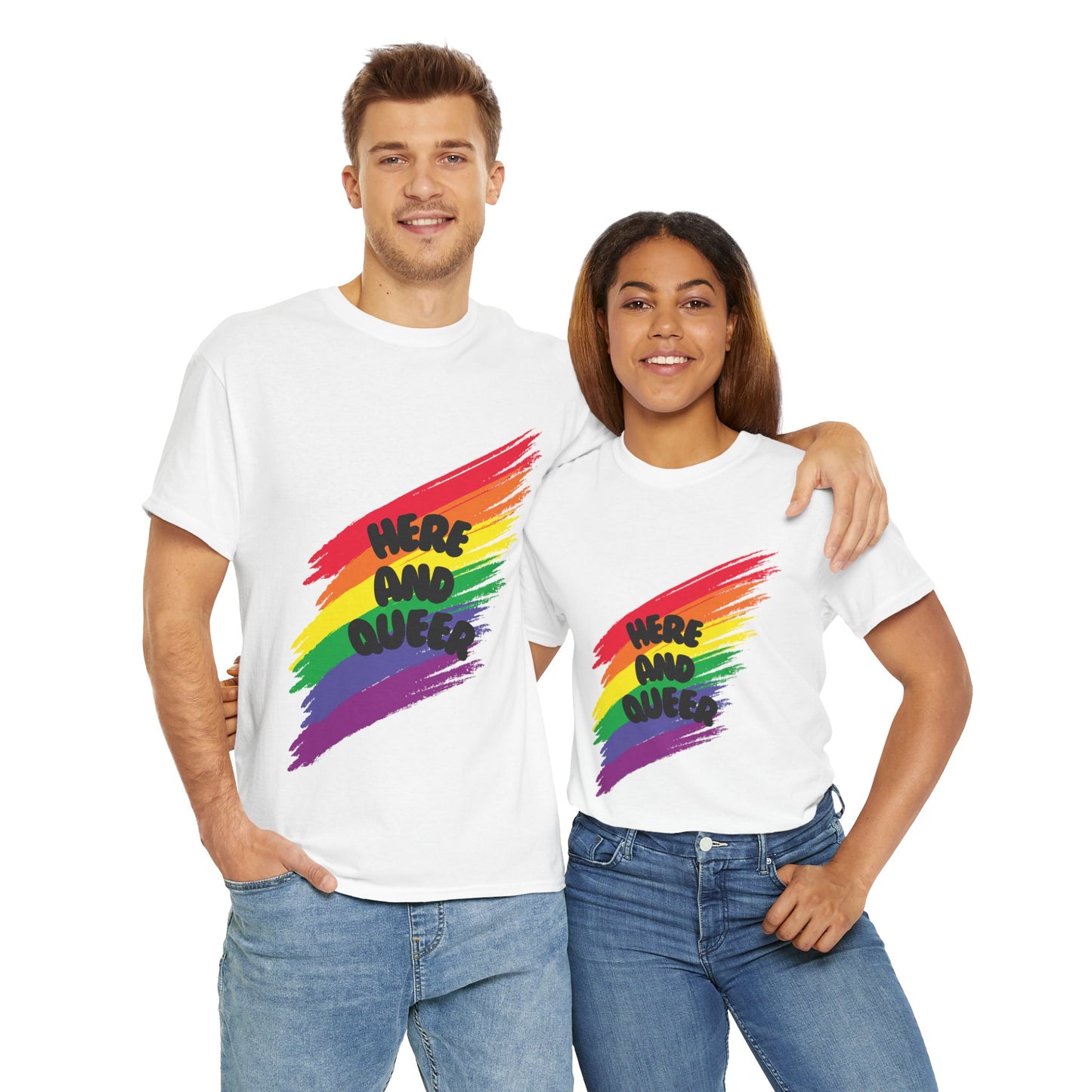 Unisex Heavy Cotton Tee - Here And Queer