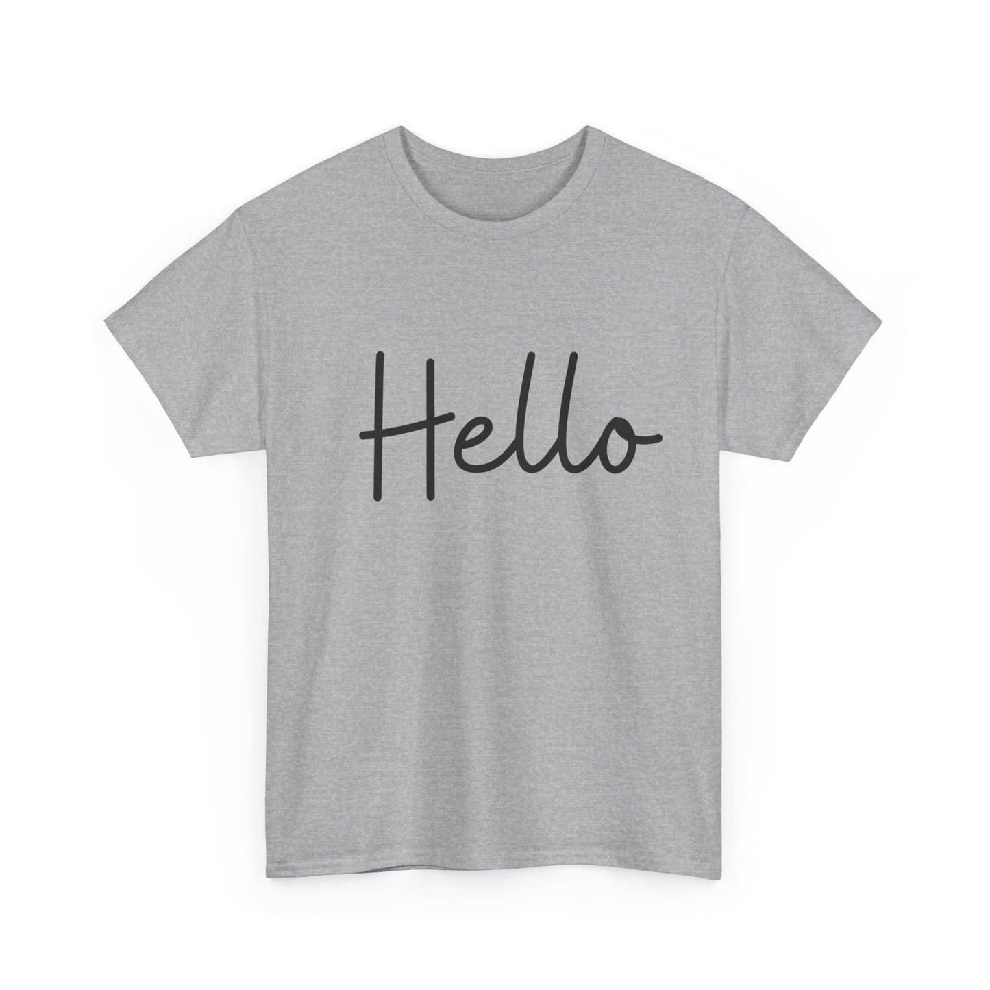 "Hello" (English Greeting) Unisex Heavy Cotton Tee