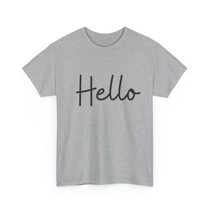 "Hello" (English Greeting) Unisex Heavy Cotton Tee